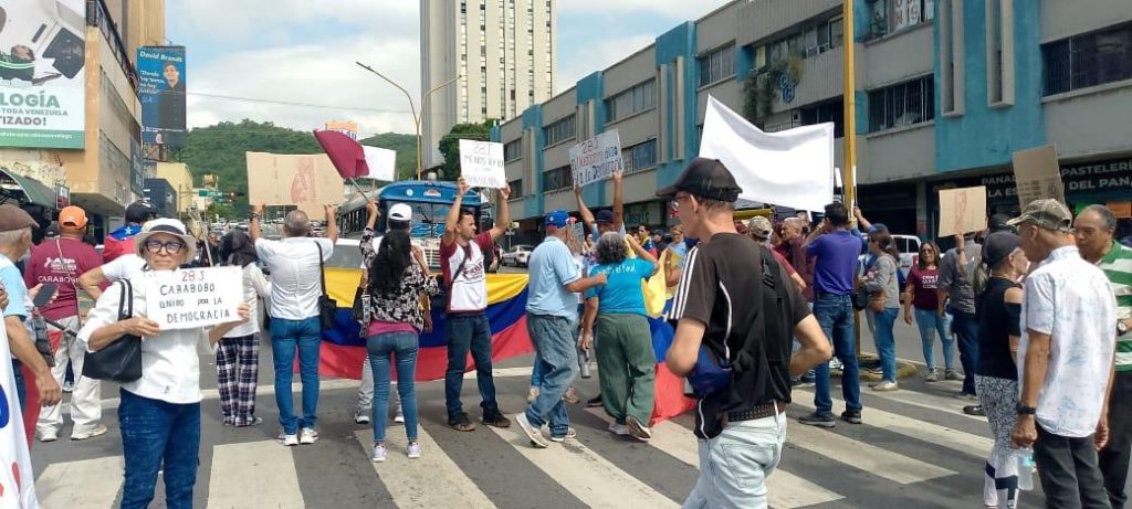 protesta avenida Cedeño 28 Julio 2026