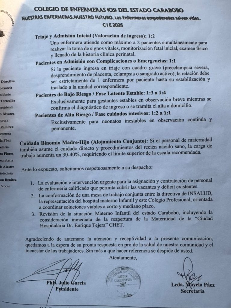 Déficit de enfermeras en la Maternidad del Sur de Valencia